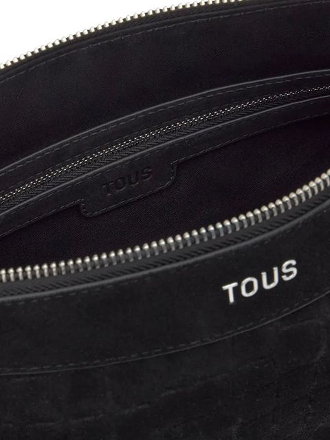 Tous torebka zamszowa Hombro Halfmoon kolor czarny 2002359051 - zdjęcie produktu nr 2