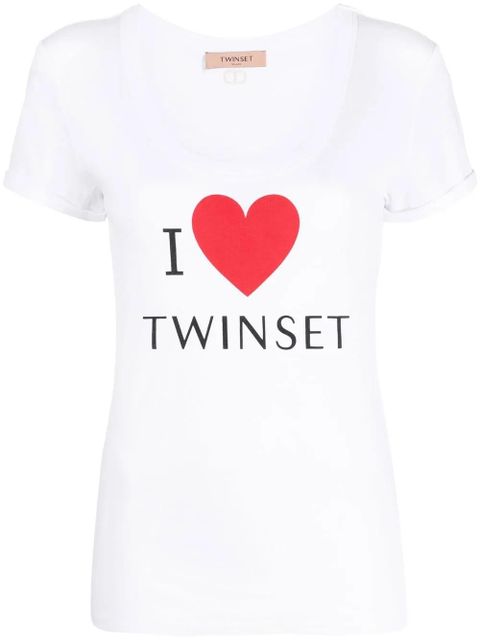 TWINSET logo-detail cotton T-shirt - White - zdjęcie produktu nr 1