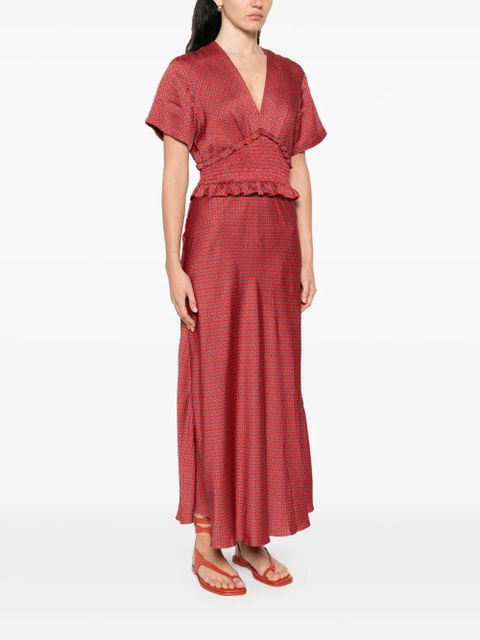 SANDRO printed dress - Red - zdjęcie produktu nr 2