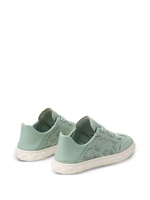 Jimmy Choo Diamond laced laser-cut sneakers - Green - zdjęcie produktu nr 2
