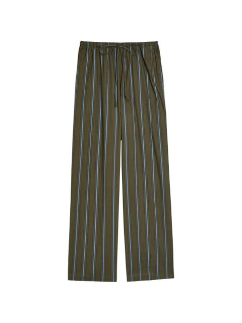 STAUD drawstring striped trousers - Green - zdjęcie produktu nr 1