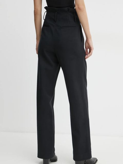 IRO spodnie damskie kolor czarny proste high waist WM23KOTEL