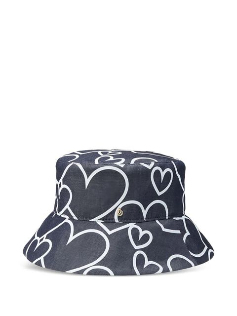 Maison Michel Harper heart-pattern hat - Blue - zdjęcie produktu nr 1