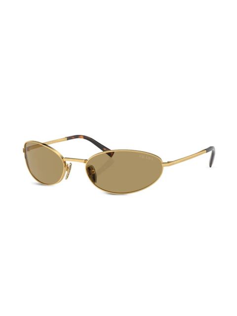 Prada Eyewear Prada PR A59S oval sunglasses - Gold - zdjęcie produktu nr 2