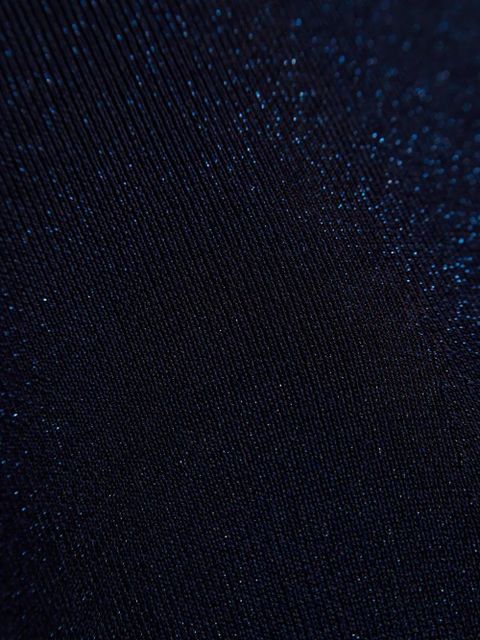 Self-Portrait metallic midi skirt - Blue