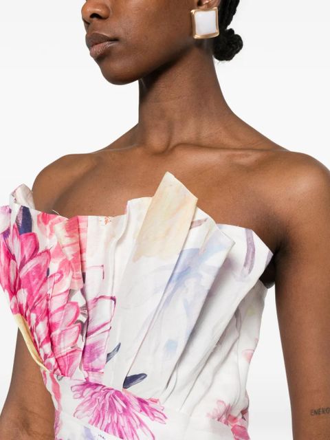 Aje Reflector ruffled maxi dress - White