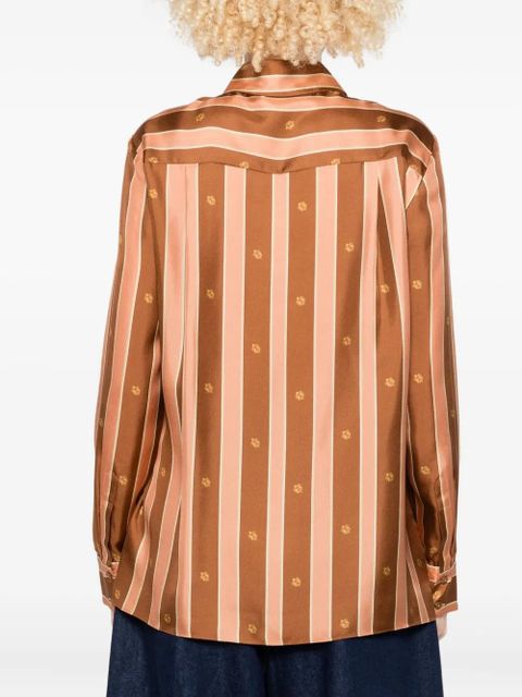 ZIMMERMANN stripe floral-print shirt - Orange - zdjęcie produktu nr 2