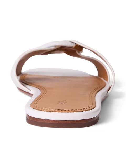 Polo Ralph Lauren klapki skórzane Plo Rng Br Sandal damskie kolor biały 818955858004 - zdjęcie produktu nr 2