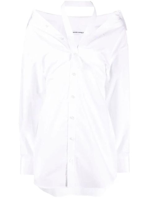 Alexander Wang off-shoulder shirt dress - White - zdjęcie produktu nr 1
