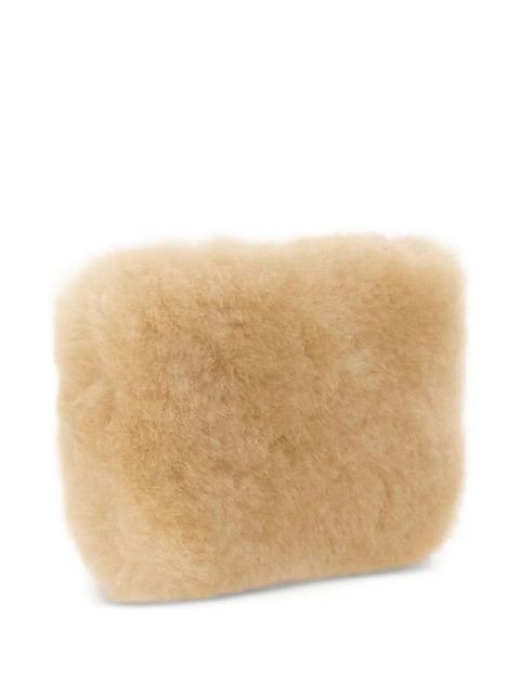 Marge Sherwood shearing hear-zipper wallet - Neutrals