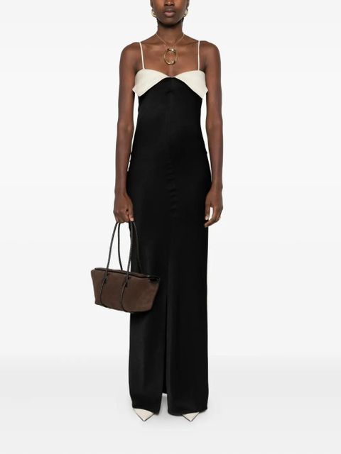 Nanushka folded-neckline maxi dress - Black - zdjęcie produktu nr 2