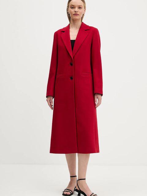 HUGO płaszcz z wełną kolor czerwony 50547691 - zdjęcie produktu nr 1
