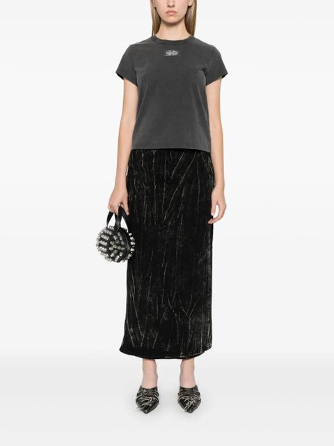 Alexander Wang puff logo shrunken T-shirt - Grey