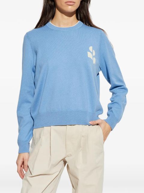 MARANT ÉTOILE intarsia-knit logo sweater - Blue