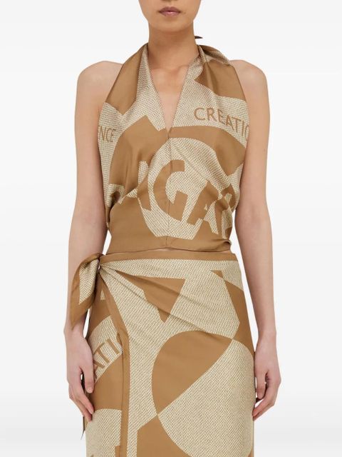 Ferragamo Venna-print silk scarf - Neutrals - zdjęcie produktu nr 2