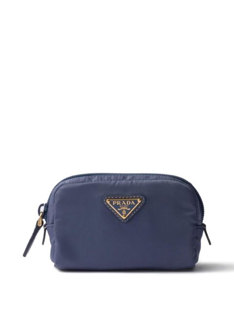Prada zipper logo make up bags - Blue - zdjęcie produktu nr 1