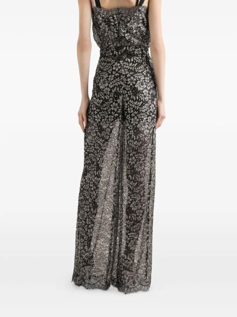Dolce & Gabbana lamé lace trousers - Black