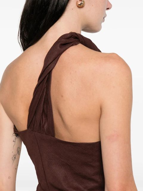 Faithfull the Brand Agua one-shoulder top - Brown