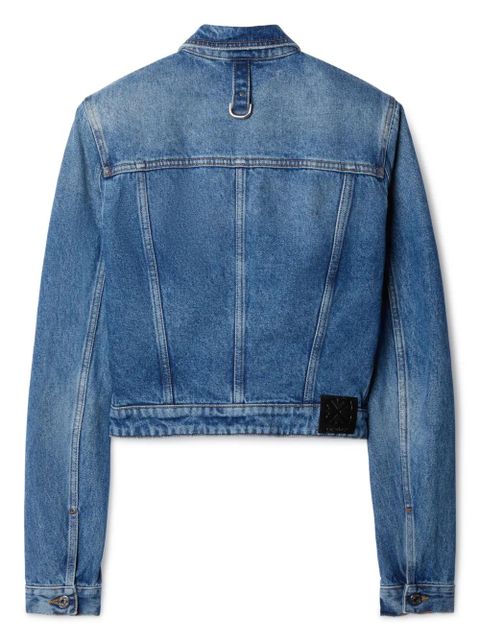 Off-White belt-detailed denim jacket - Blue
