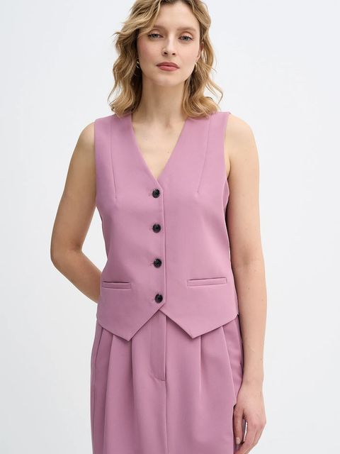 Sisley kamizelka kolor różowy jednorzędowa 2KVXLJ00U - zdjęcie produktu nr 1