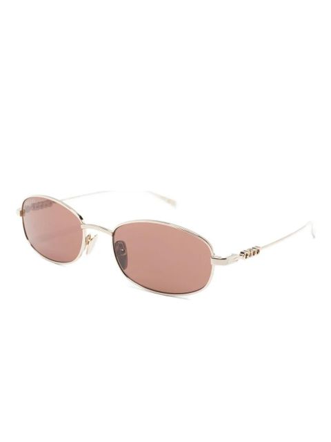 Gucci Eyewear oval-frame metal sunglasses - Gold - zdjęcie produktu nr 2