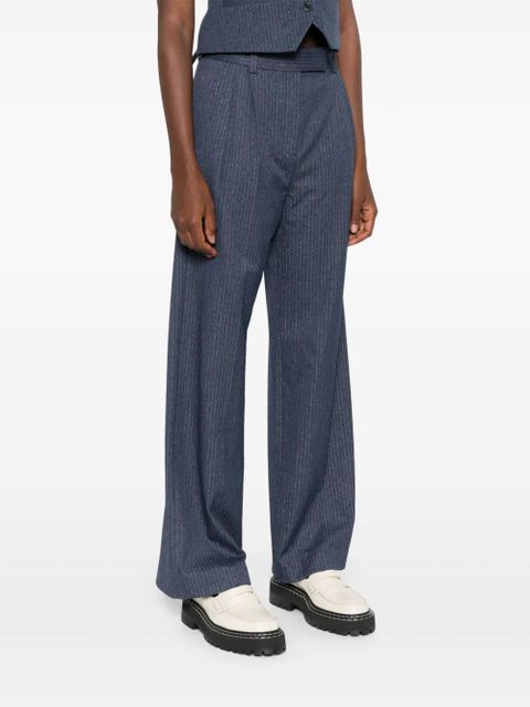 Maje pinstriped tailored trousers - Blue