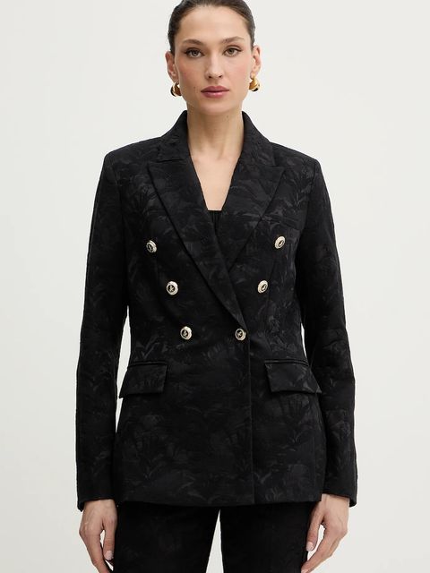 Morgan marynarka kolor czarny dwurzędowa wzorzysta VFILA.F - zdjęcie produktu nr 1