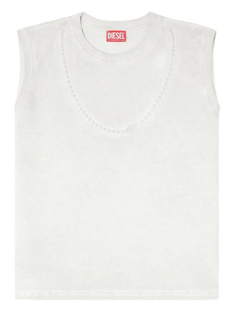 Diesel T-EMBEJ embossed chain sleeveless T-shirt - Neutrals - zdjęcie produktu nr 1
