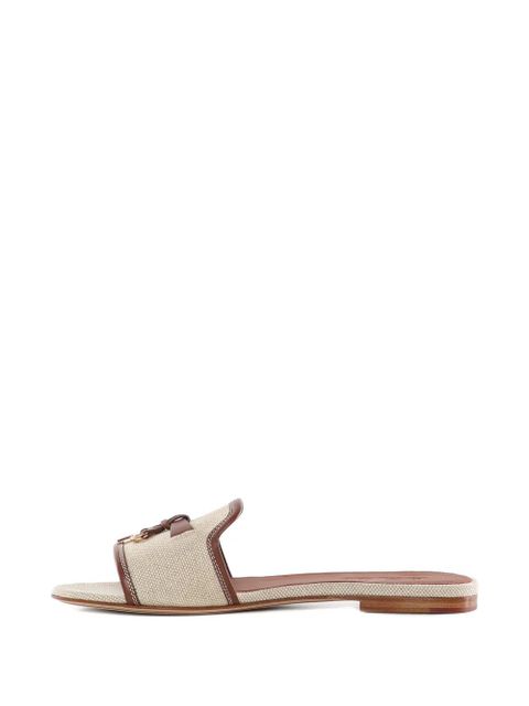 Loro Piana charm-detail flat sandals - Neutrals