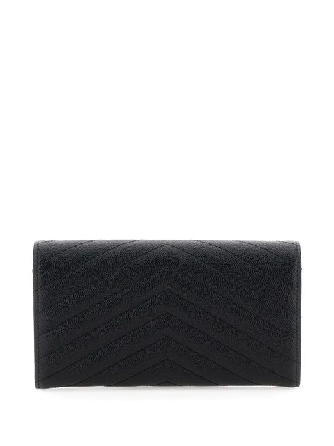 Saint Laurent logo-appliqué wallet - Black