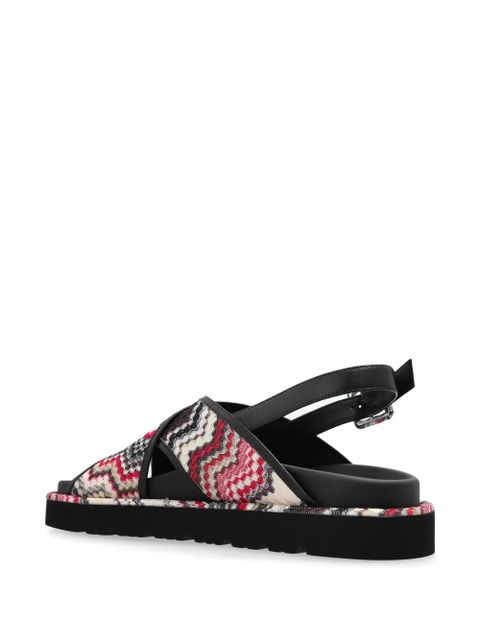 Missoni zigzag slingback sandals - Black