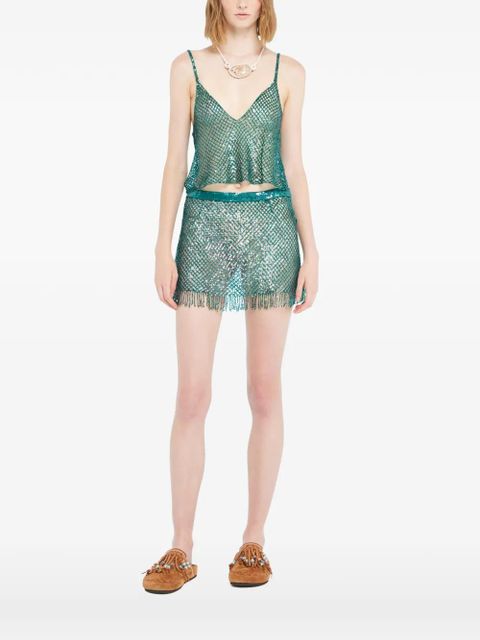 Alanui Nothing but Light V-neck tank top - Green - zdjęcie produktu nr 2