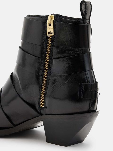 AllSaints botki skórzane Jane Buckle Boot