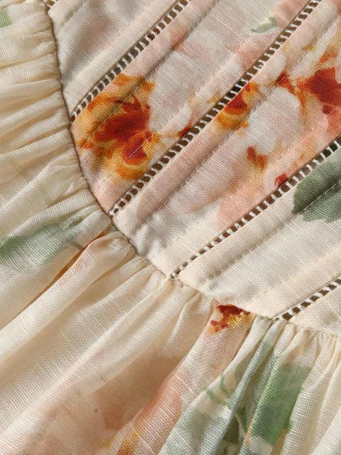 ZIMMERMANN Carousel floral-print mini dress - Neutrals - zdjęcie produktu nr 2