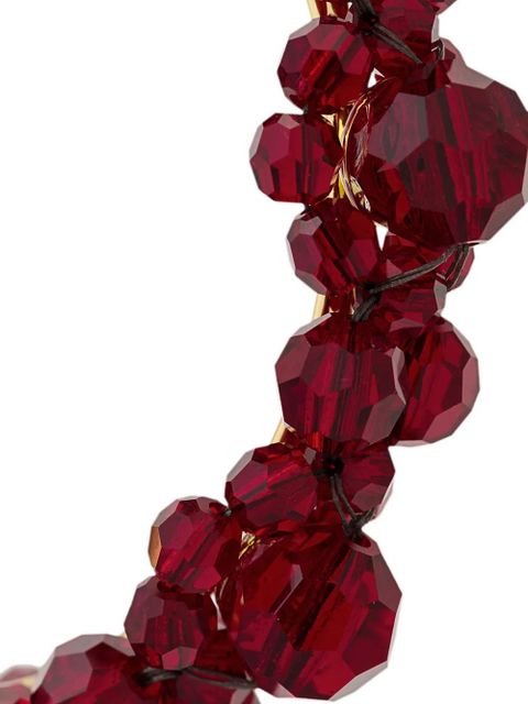 Simone Rocha crystal beaded Wiggle hoop earrings - Red