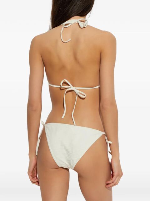 Balmain monogram-pattern bikini - White