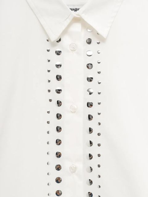 Gimaguas Sky studded pointed-collar shirt - White