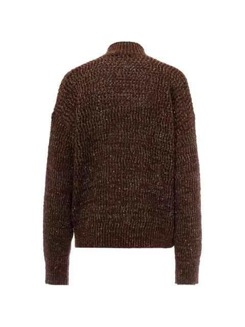 Max Mara zip knitted cardigan - Brown - zdjęcie produktu nr 2