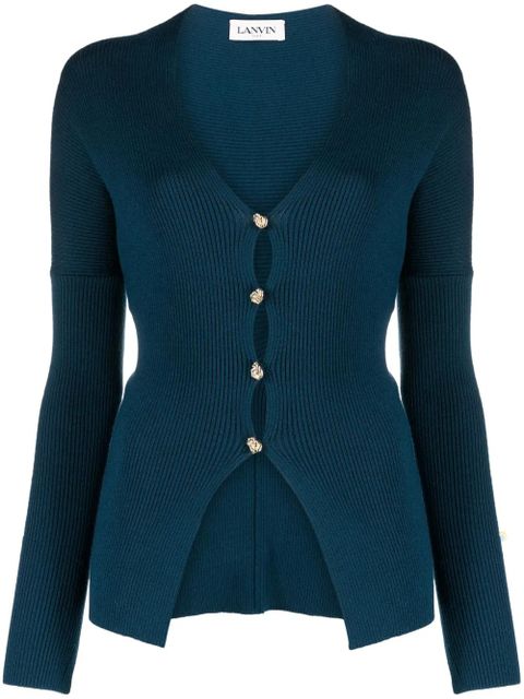 Lanvin merino wool-blend cardigan - Blue - zdjęcie produktu nr 1