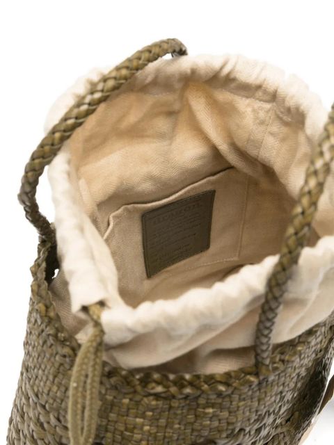 DRAGON DIFFUSION Santa Cano woven braided tote bag - Green