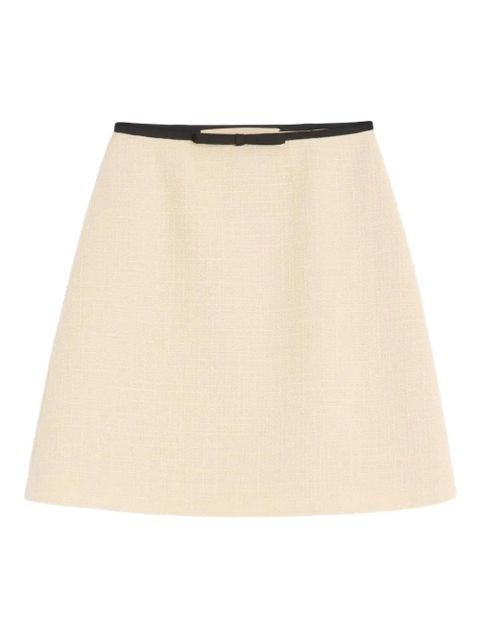 Valentino Garavani bow-detail tweed skirt - Neutrals - zdjęcie produktu nr 1