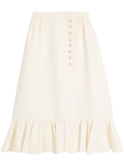 Valentino Garavani crepe midi skirt - Neutrals