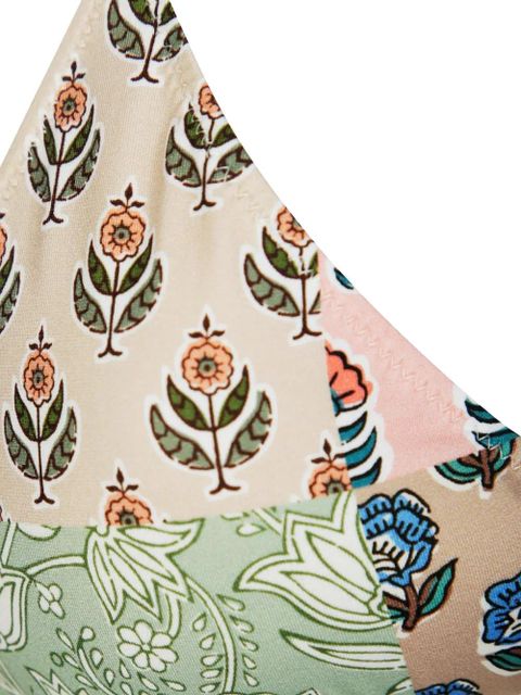 MC2 Saint Barth floral-print bikini top - Neutrals