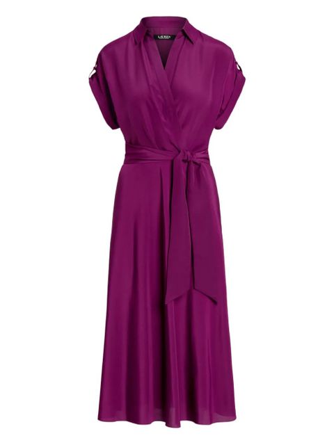 Lauren Ralph Lauren belted midi dress - Purple - zdjęcie produktu nr 1