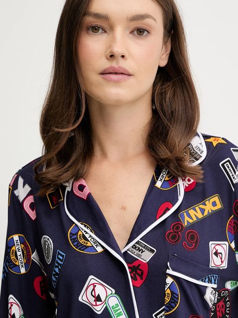Dkny piżama damska kolor granatowy YI90076F