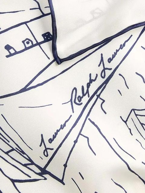 Lauren Ralph Lauren printed scarf - White - zdjęcie produktu nr 2