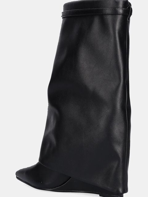 Steve Madden botki Shocker kolor czarny na koturnie 11002871