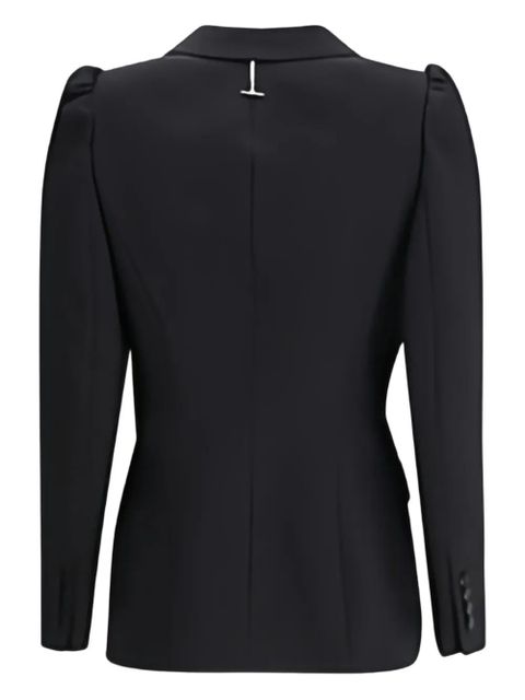 Alexander McQueen puff-shoulder single-breasted blazer - Black