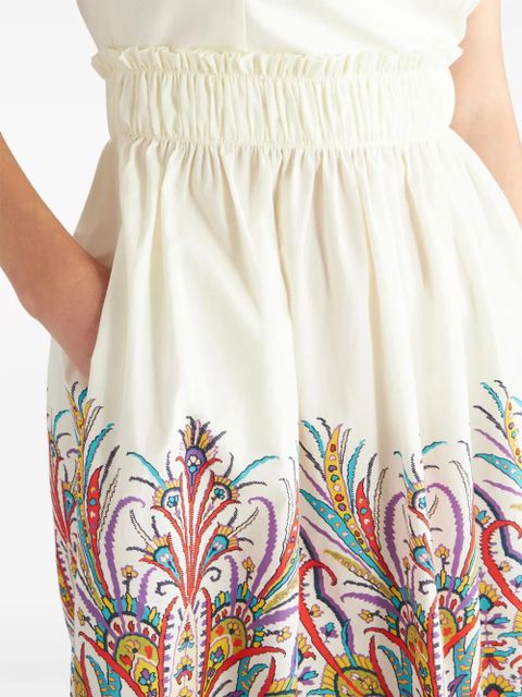 ETRO printed midi dress - White