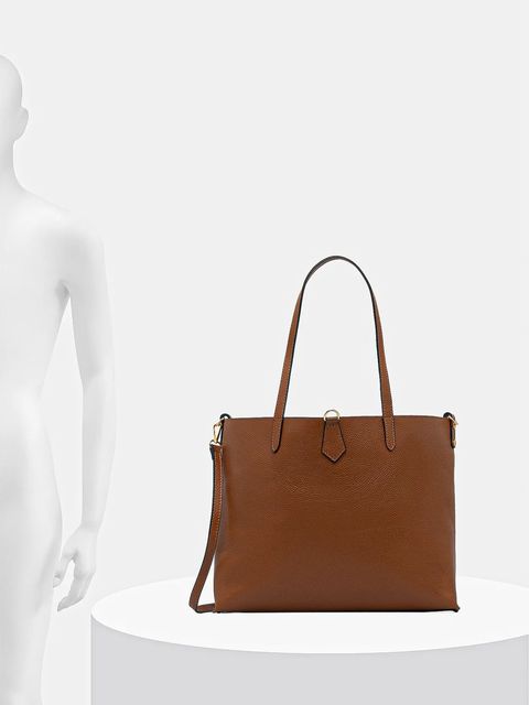 Answear.LAB torebka skórzana kolor brązowy